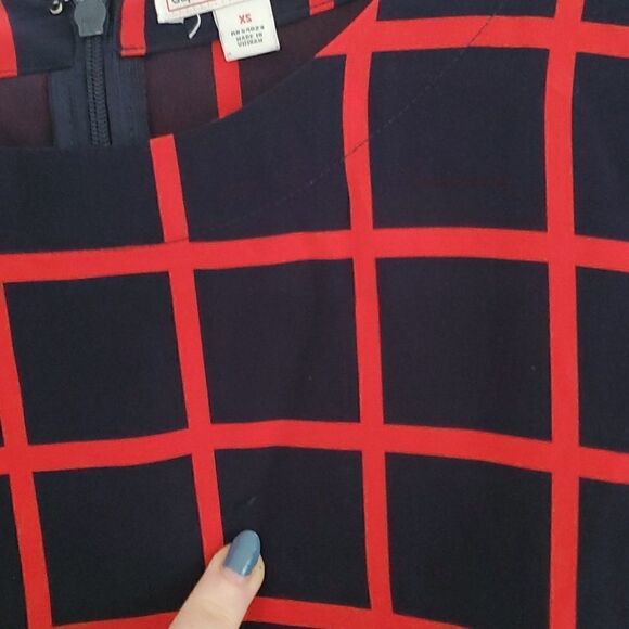 Gap Navy & Red Grid Dress - Picture 5 of 10